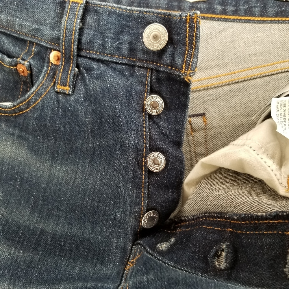 Levi's Wedgie High Rise Premium Denim Jeans in Authentic Favorite Sz 27 NWT - Picture 10 of 15